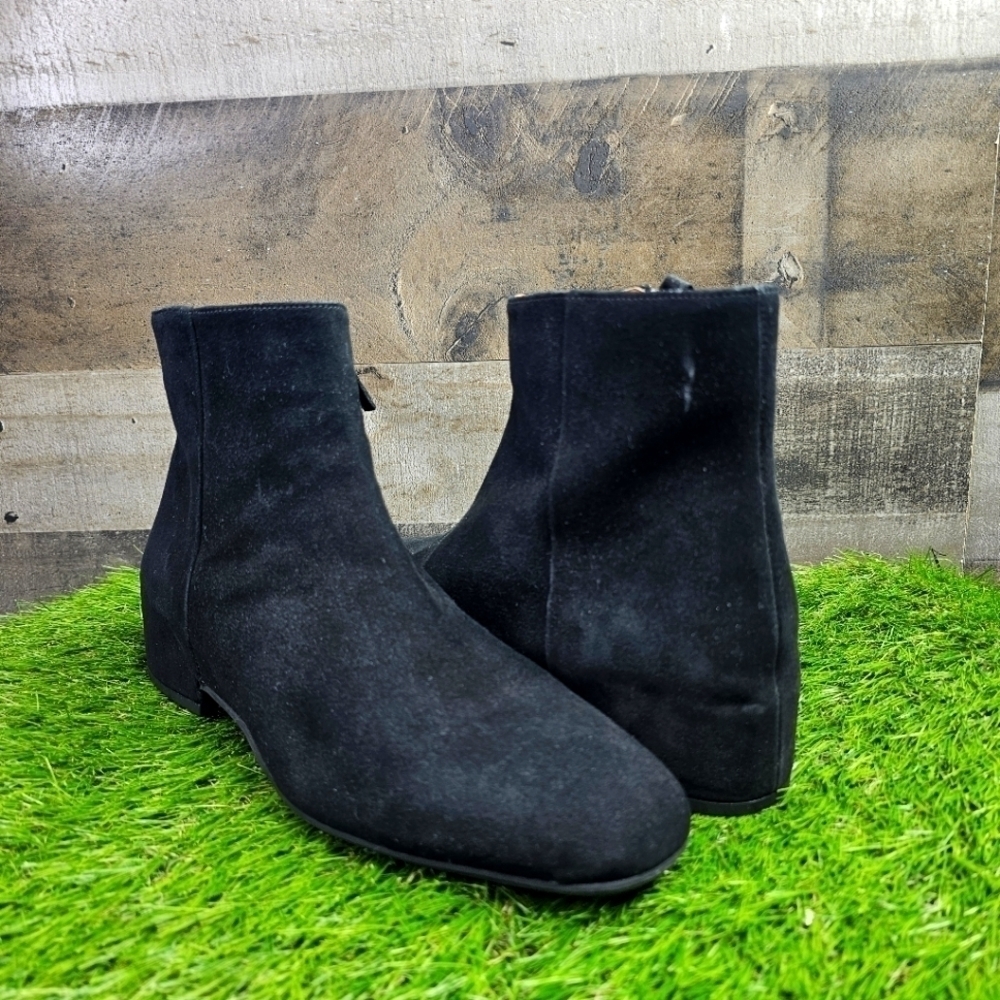 Aquatalia Ulyssa Waterproof Suede Ankle Boots with Hidden Wedge 10.5